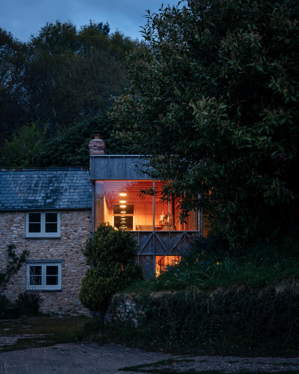 A Two-Storey Timber Addition to a Stone Cottage in Devon