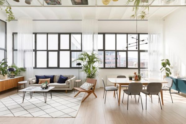 Old and Dark Offices Turned into a Cozy Home in the Heart of Poblenou, Barcelona