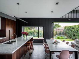 kitchen, dining area