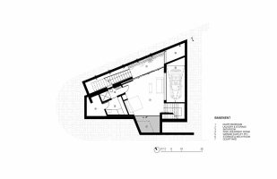 basement plan, Oxford Triangle House