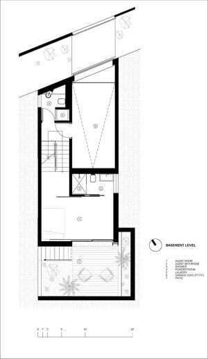 basement plan, Oxford Triangle House