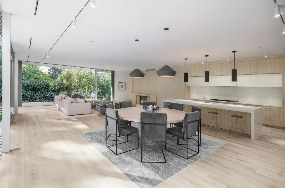 kitchen, dining area