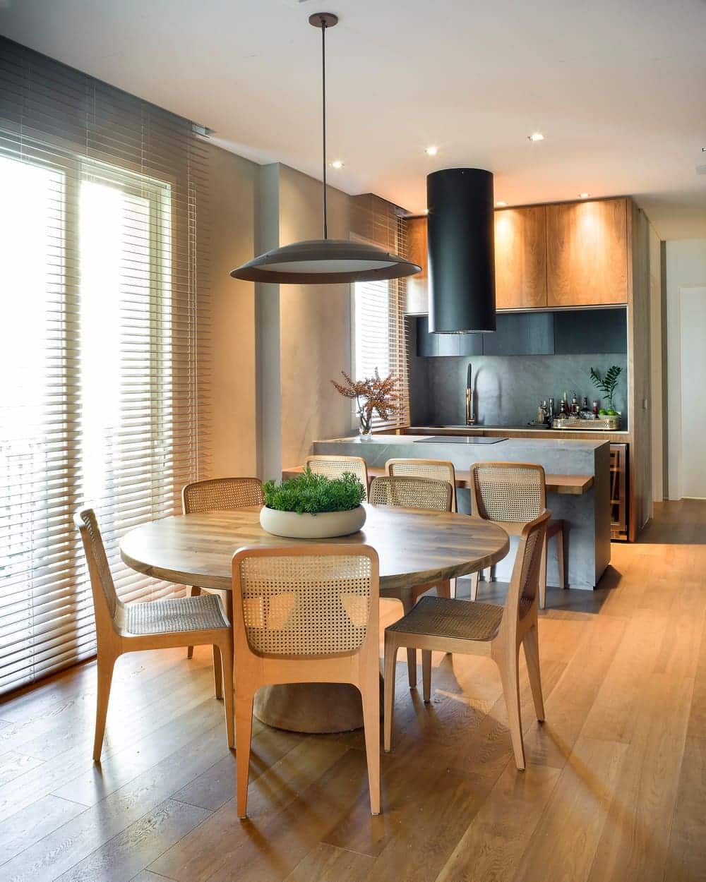 kitchen, dining area