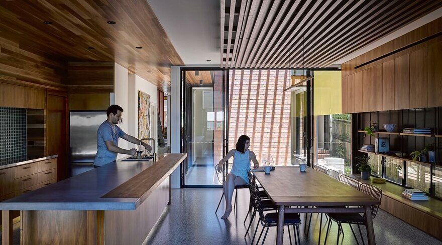 kitchen, dining area