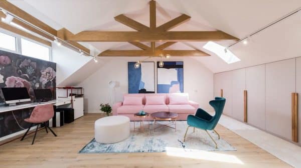 A Romantic Attic - Pink Drops by Jooca Studio