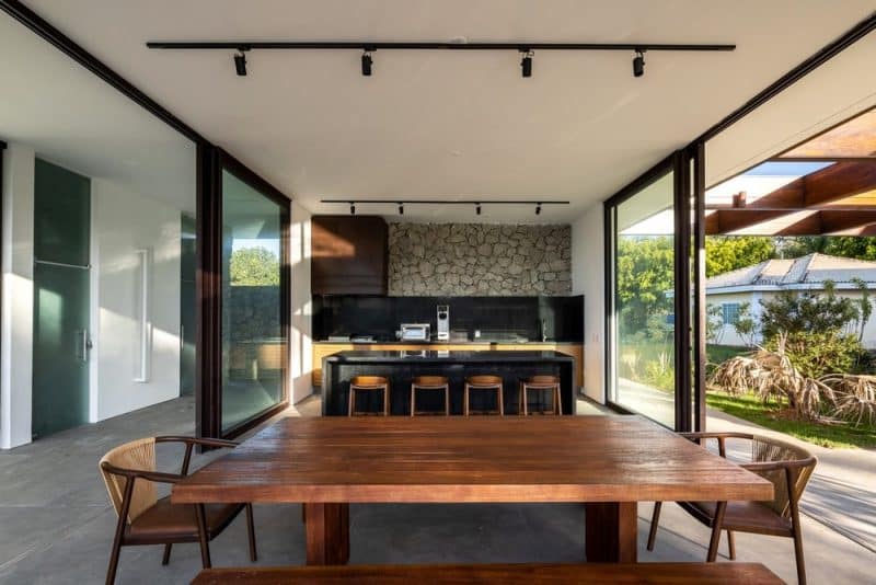 kitchen, dining area