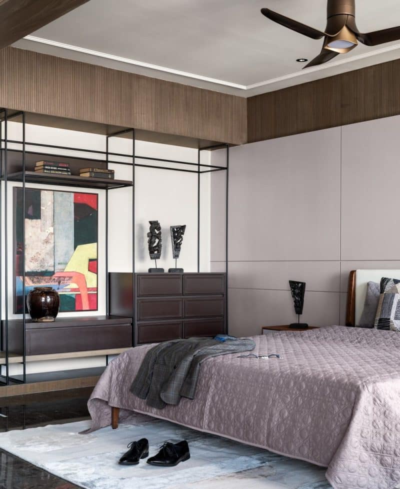 bedroom, Transforming Two Flats into a Multi-Generational Duplex