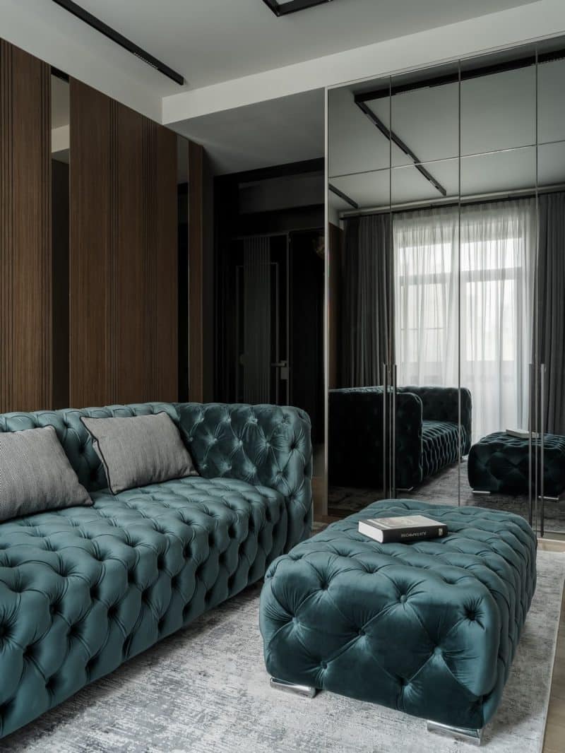 Modern Interior in Dark Tones for a Young Man