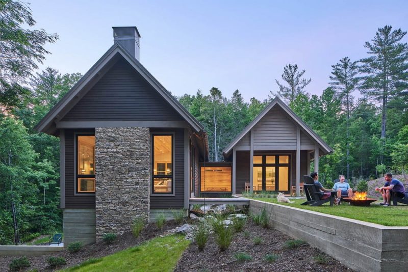 Camp Campos, gabled cabins, Altura Architects