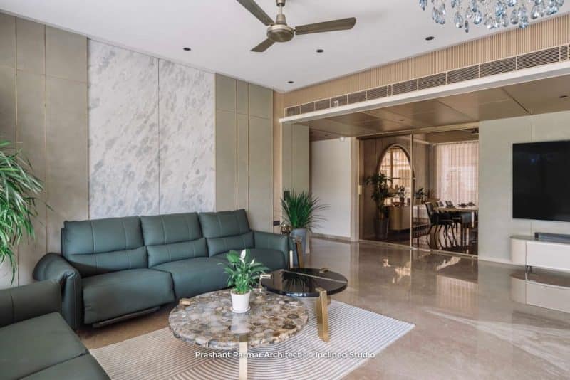 Graceful 5BHK Interiors at Viola Apartment by Ar. Prashant Parmar